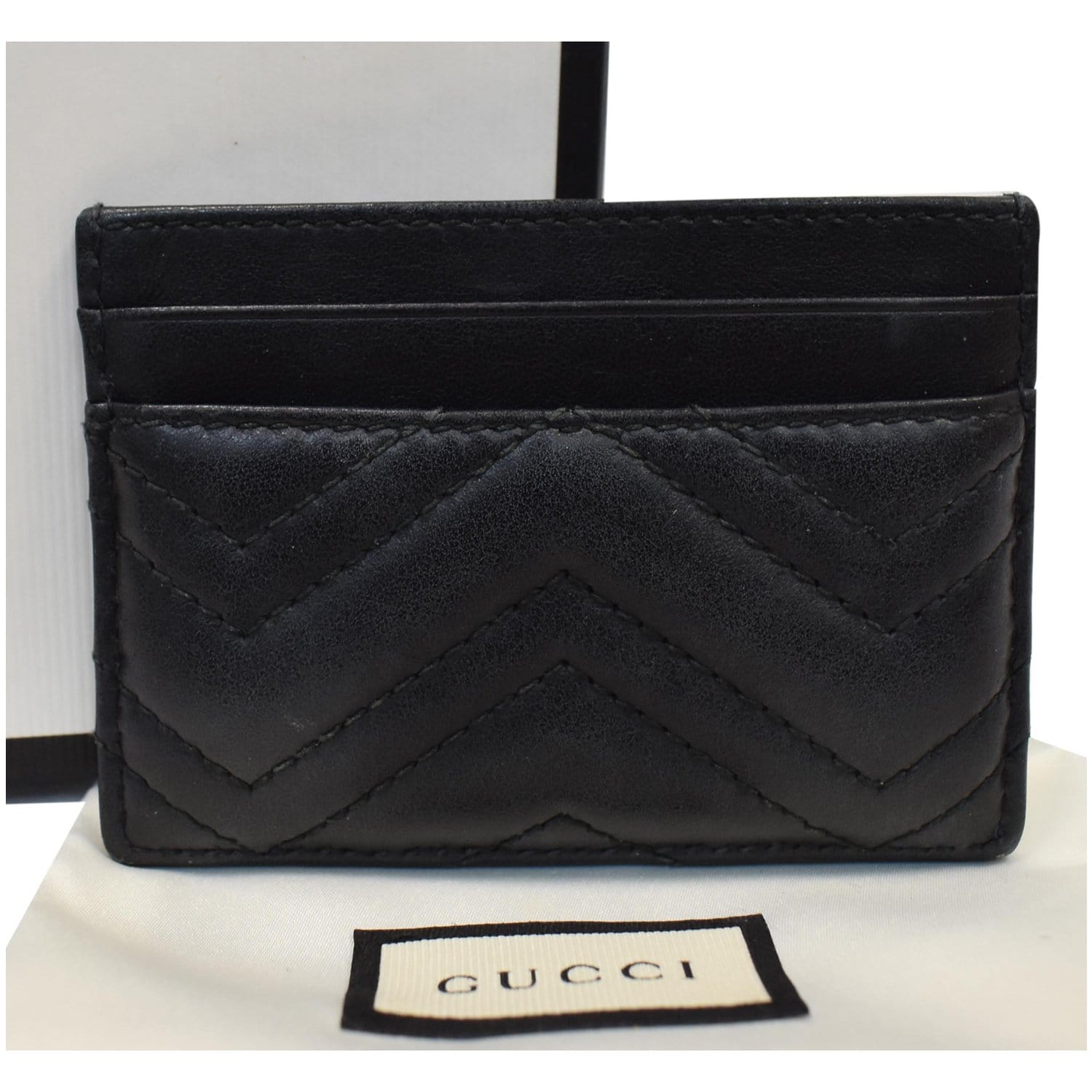 GUCCI GG Marmont Leather  Case Black 443127