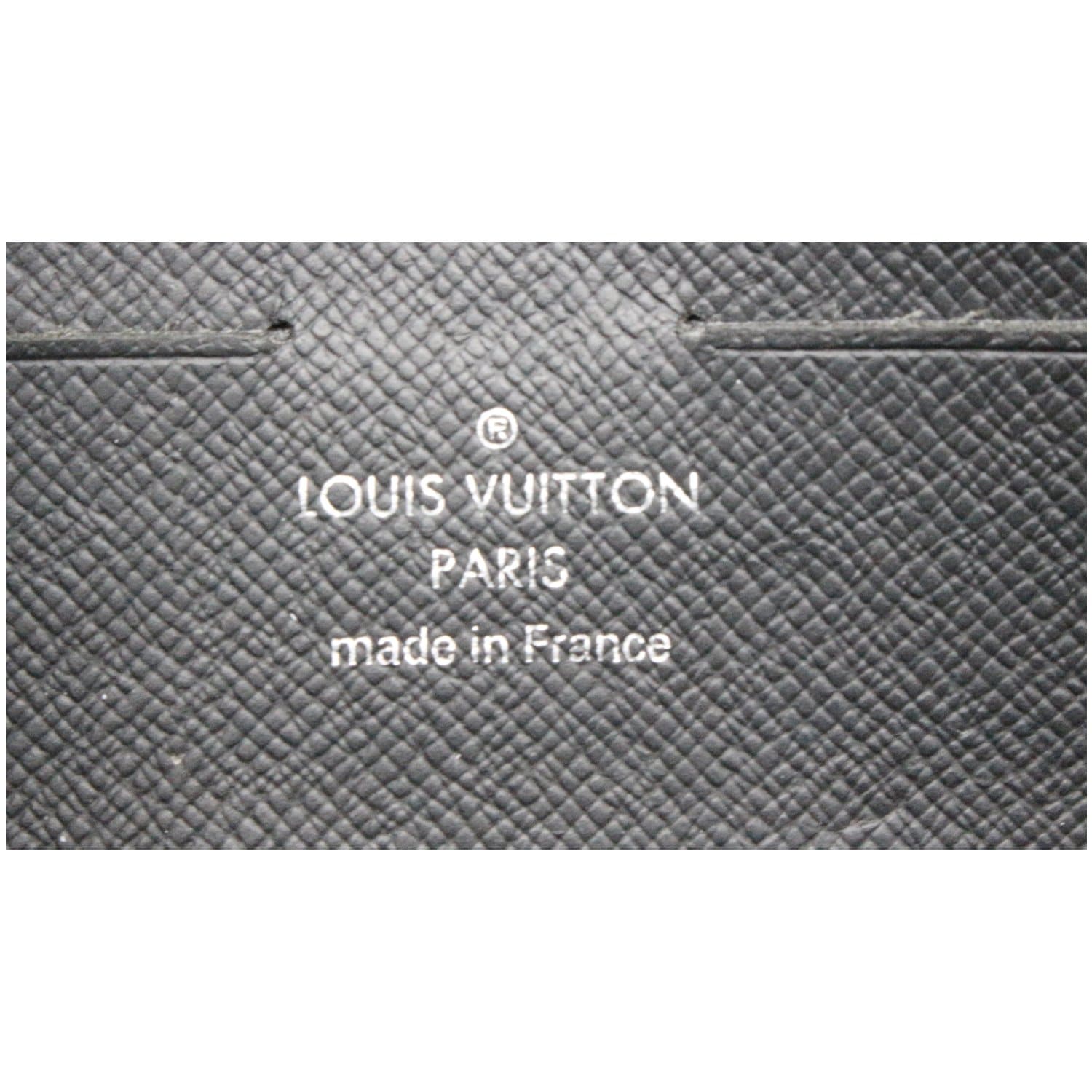LOUIS VUITTON Alpha Damier Graphite Canvas Pouch Clutch Bag Black