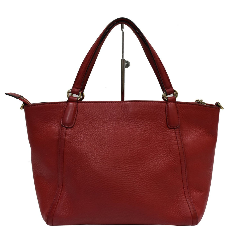GUCCI Soho Leather Top Handle Shoulder Bag Red 369176