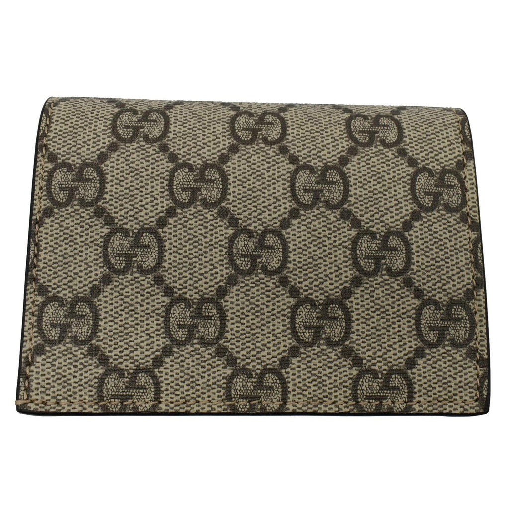 GUCCI Bosco Patch GG Supreme Canvas  Case Wallet Beige 506277