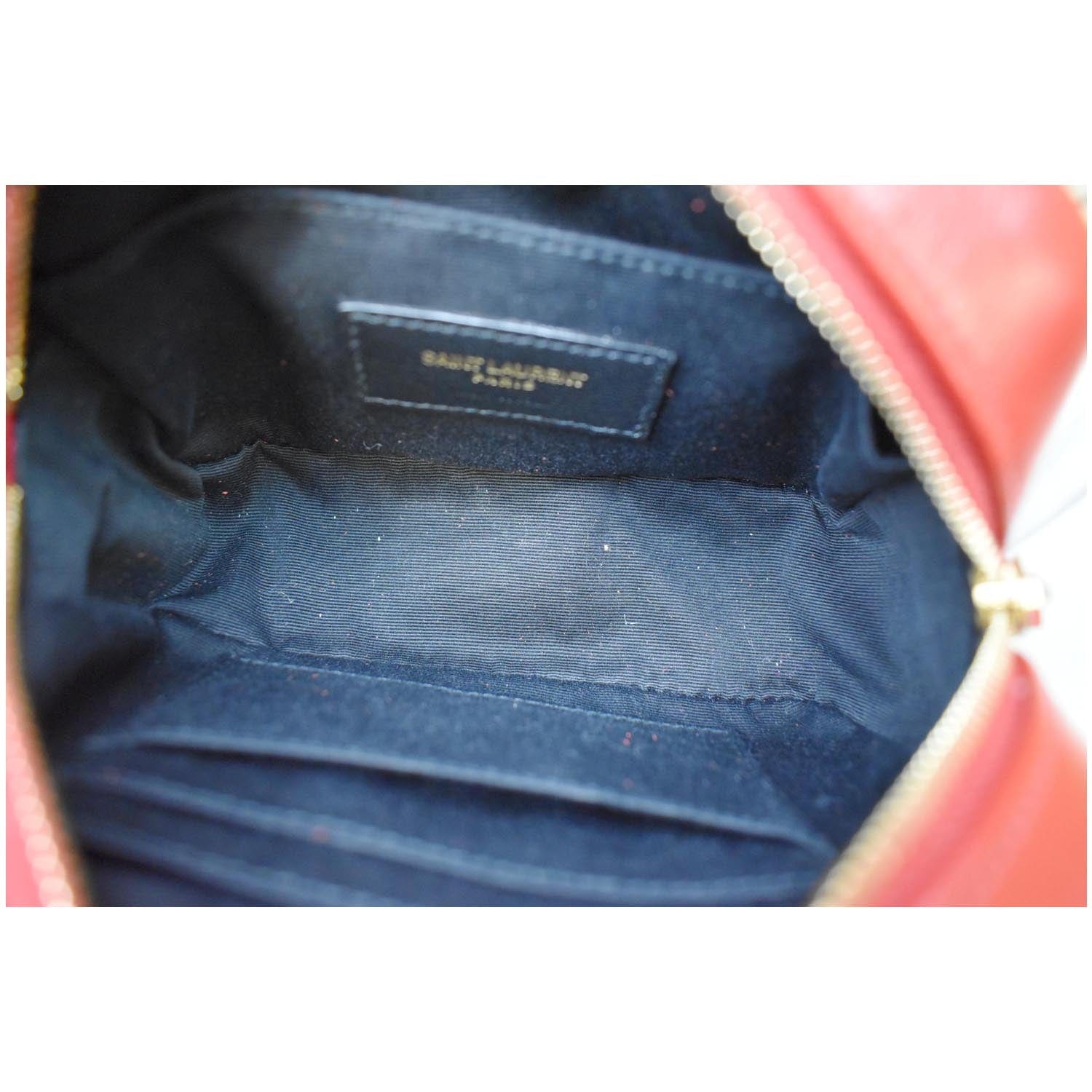 YVES SAINT LAURENT Lou Chevron Leather Belt Bag Red - 10% OFF