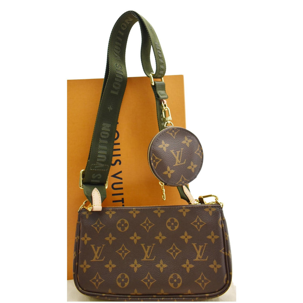 LOUIS VUITTON Multi Chain Pochette Accessories Clutch Bag Brown