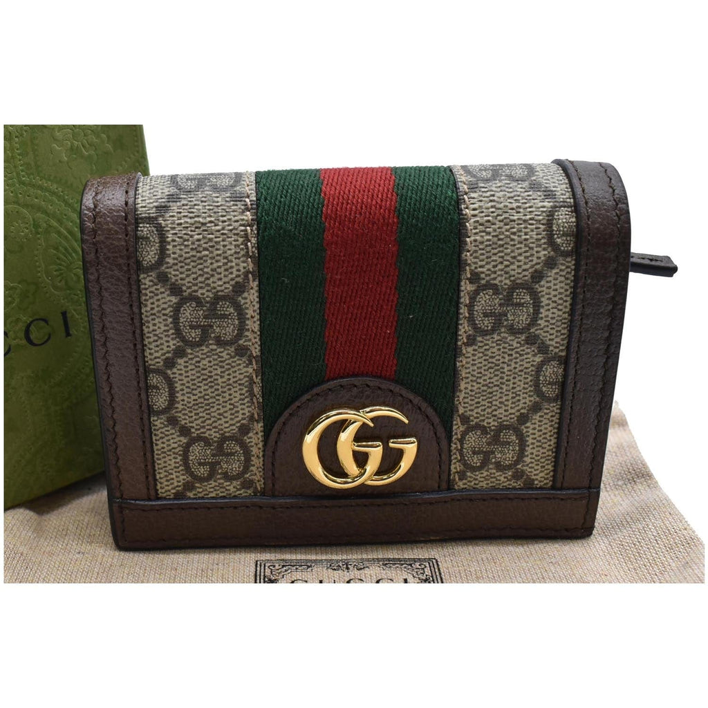 GUCCI Ophidia GG  Case Wallet Beige