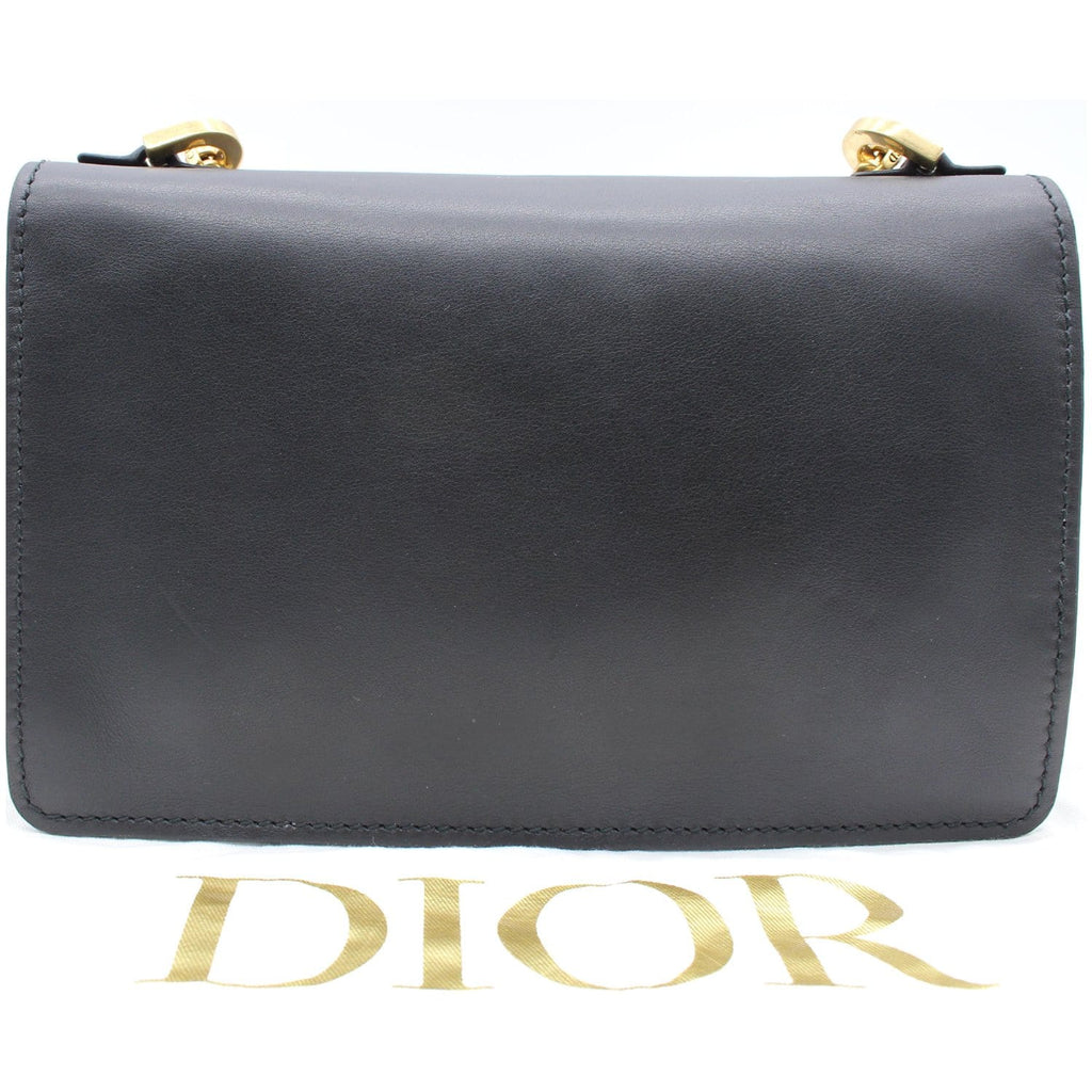 Christian Dior J'Adior Medium Calfskin Leather Flap Shoulder Bag Black