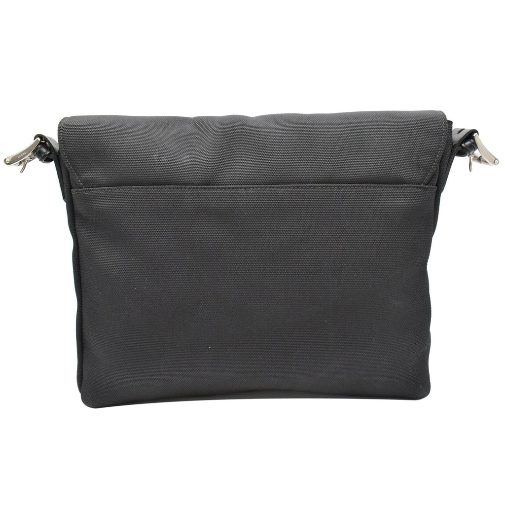 GUCCI Techno Large Web Nylon Canvas Messenger Bag Black 337074