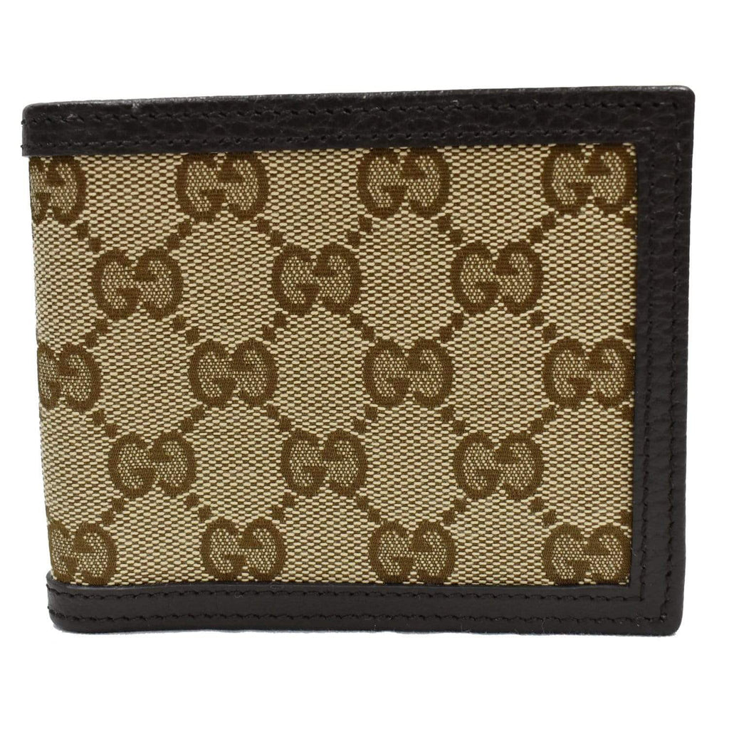GUCCI Bi-fold GG Canvas Wallet Beige 260987