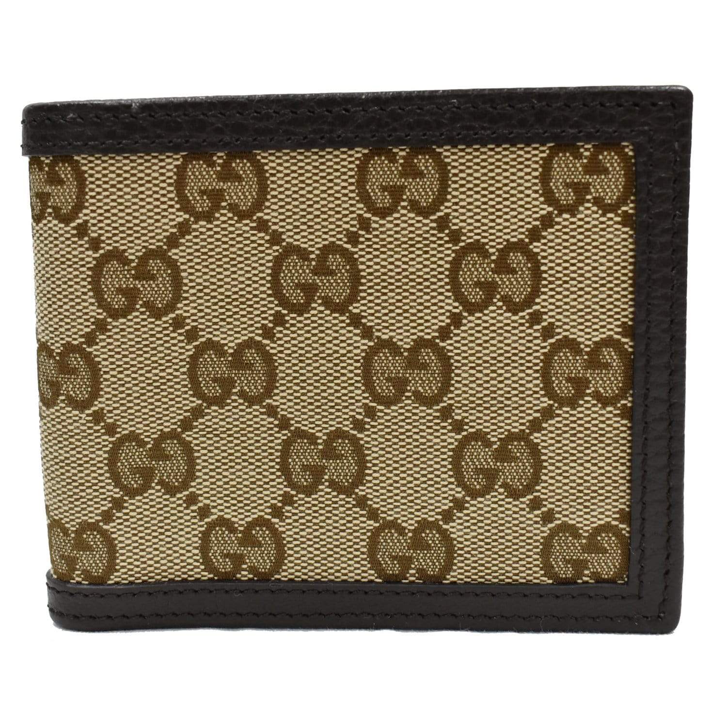 GUCCI Bi-fold GG Canvas Wallet Beige 260987