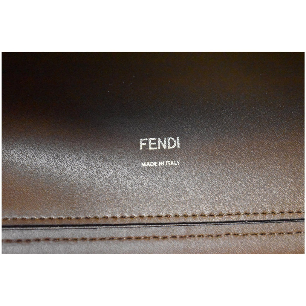 FENDI Runaway Large Perforated Leather Shopper Tote Bag Beige