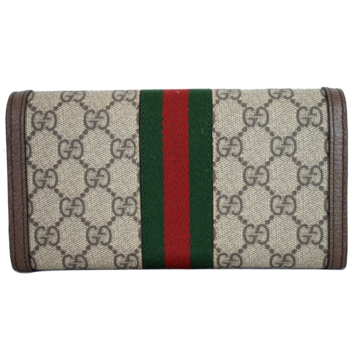 GUCCI Ophidia GG Continental Supreme Canvas Wallet Beige 523153