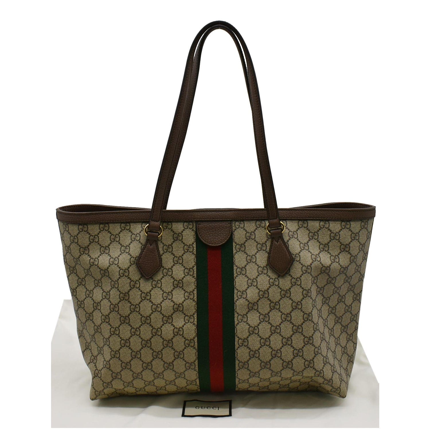 GUCCI Ophidia Medium GG Supreme Canvas Tote Bag Beige 631685