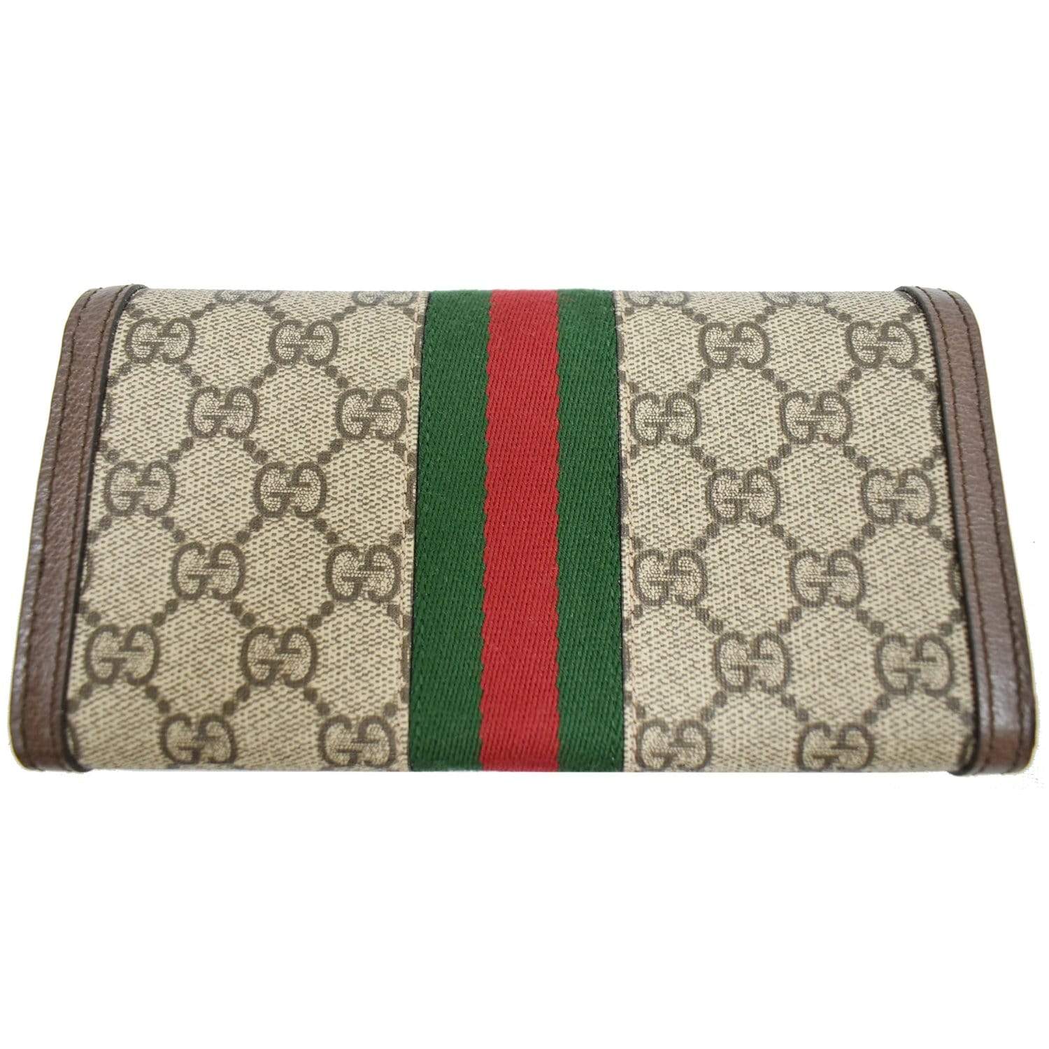 Gucci Ophidia GG Continental Supreme Canvas Wallet Beige 523153