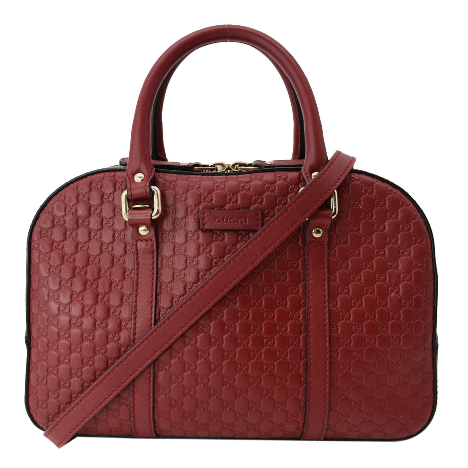 GUCCI Microguccissima Small Leather Crossbody Bag Navy Red 510286