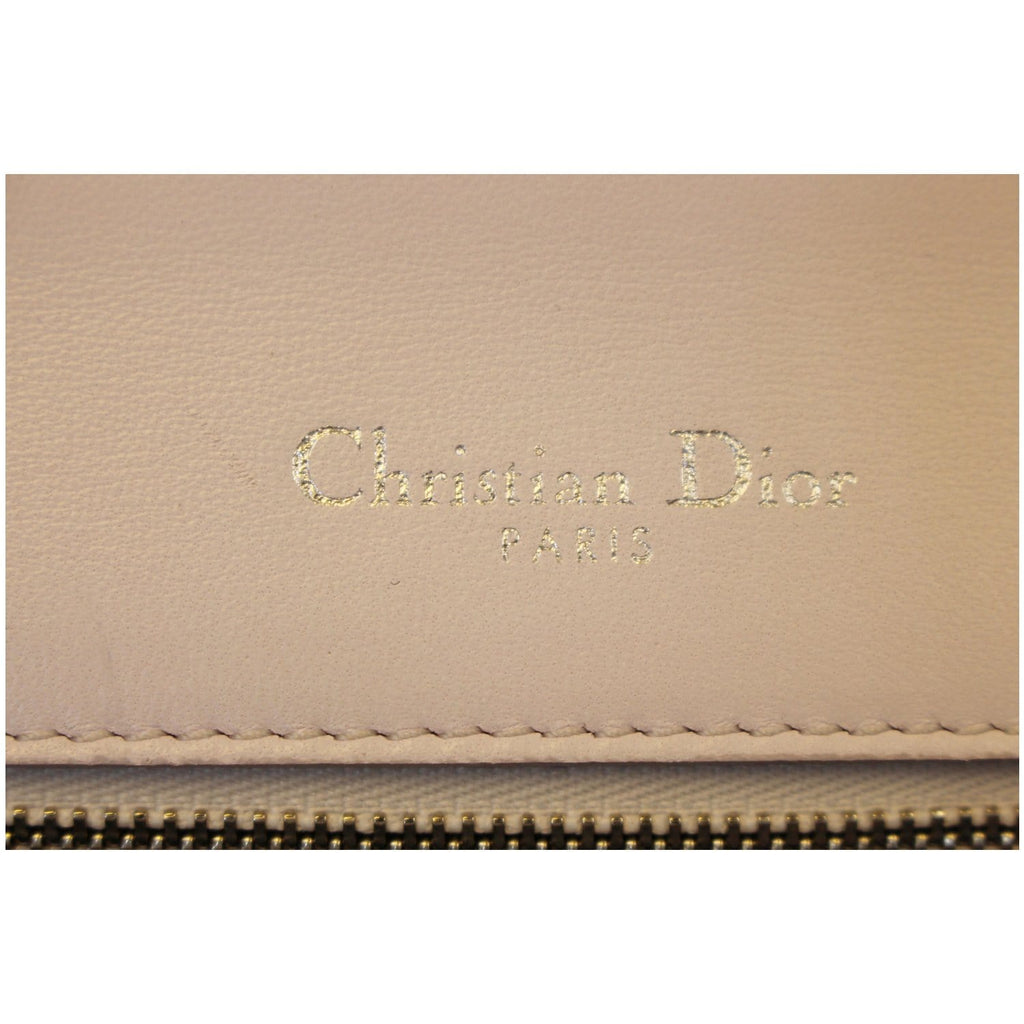 Christian Dior Diorama Flap Leather Medium Shoulder Bag White