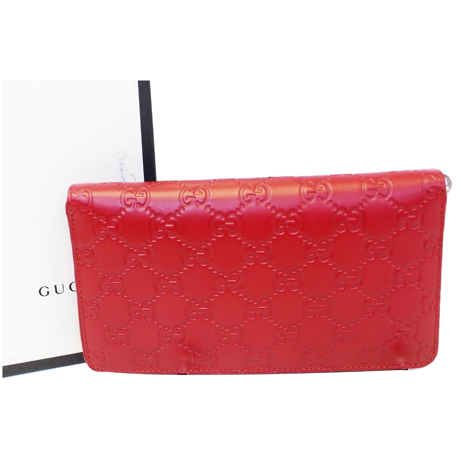 GUCCI Signature Continental Guccissima Zip-around Wallet