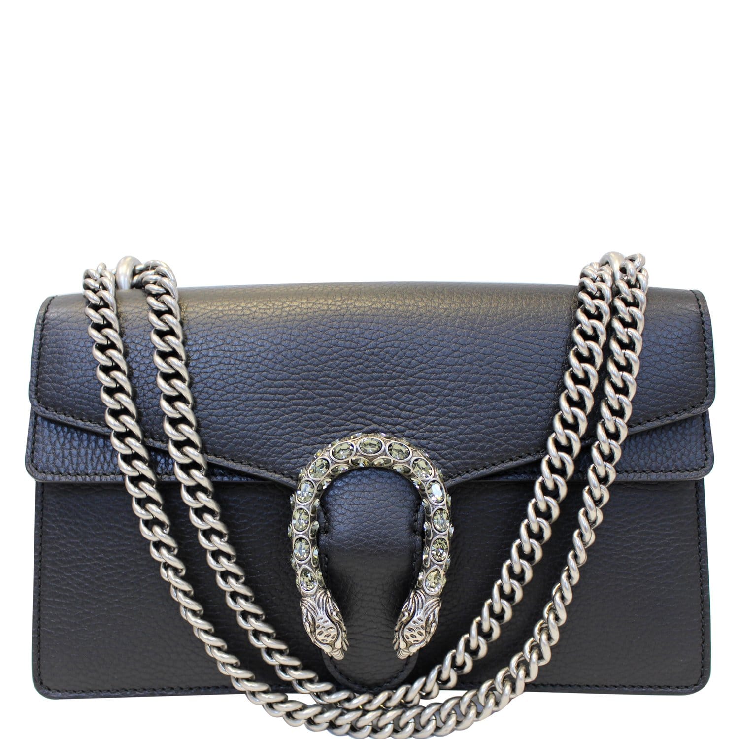 GUCCI Dionysus Small Leather Shoulder Bag 400249 Black