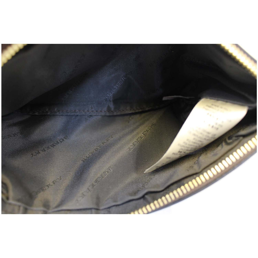 BURBERRY Haymarket Check Adeline Foldover Clutch Brown