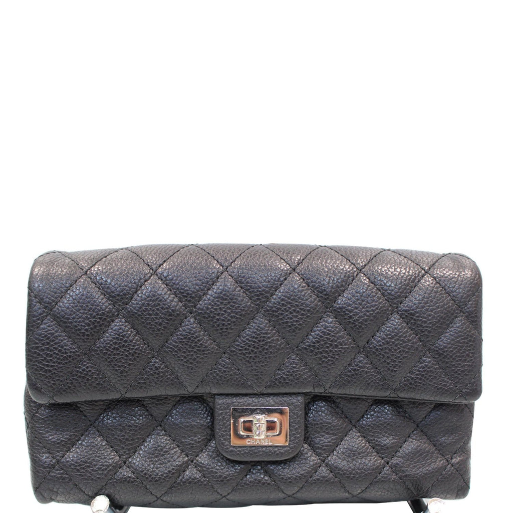 CHANEL 2.55 Reissue Flap Grained Leather Waist Belt Bag Black - 15% OFF