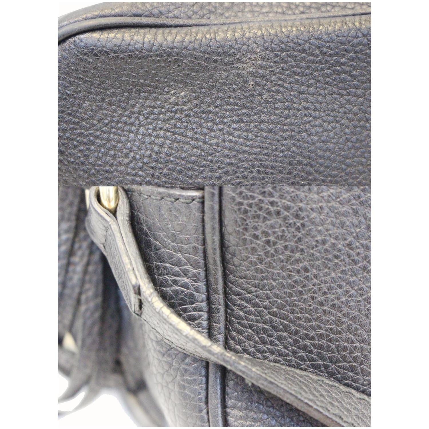 GUCCI Soho Disco Pebbled Leather Small Crossbody Bag Black