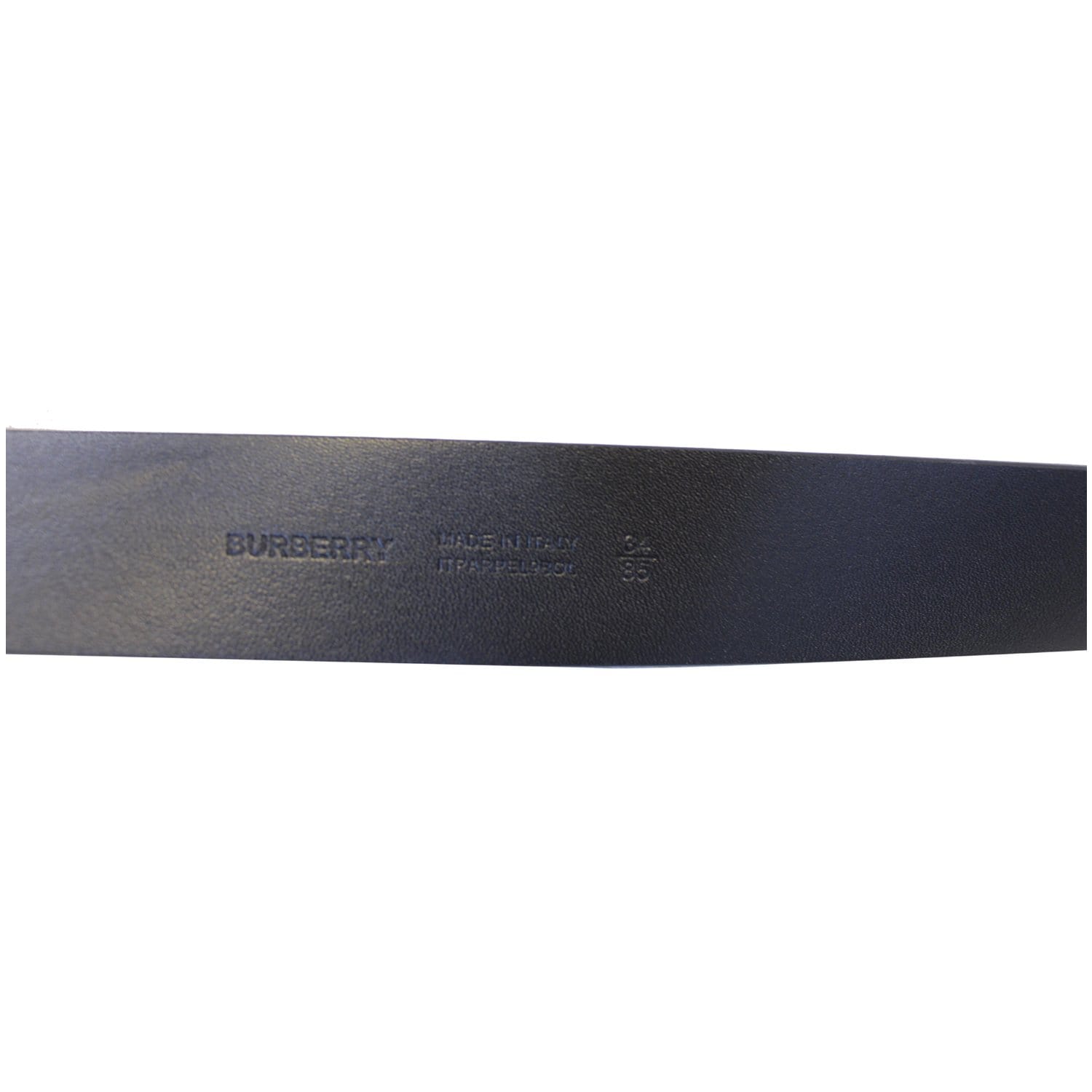 BURBERRY Vintage Check E-Canvas Leather Belt Beige Size 38