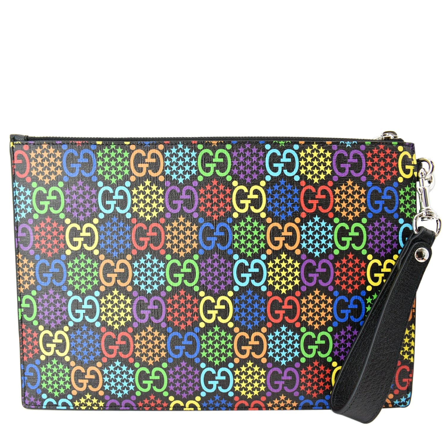 GUCCI GG Psychedelic Supreme Canvas Clutch Multicolor 601087 - 10% Off