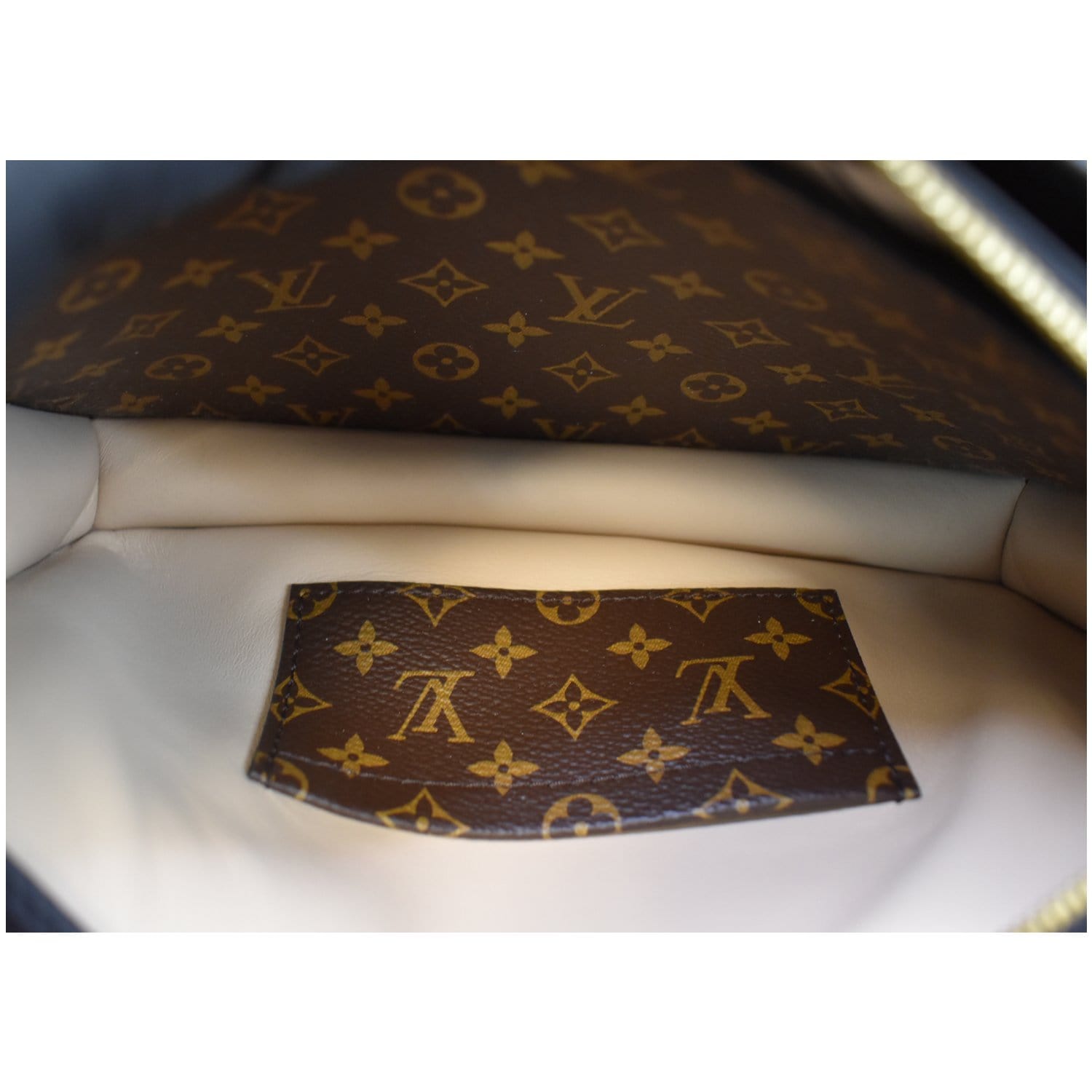 LOUIS VUITTON Petit Soft Malle Reverse Monogram Clutch Shoulder Bag Brown