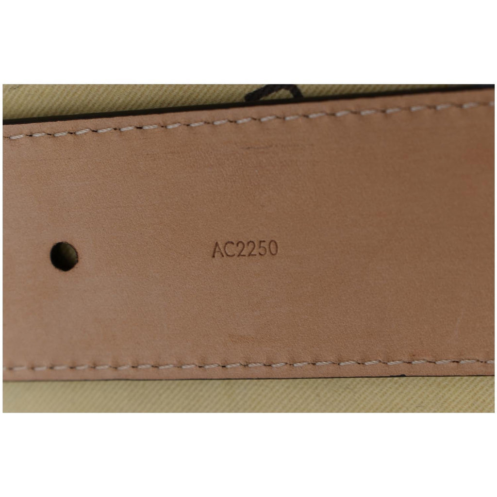 LOUIS VUITTON LV Initiales Monogram Canvas Buckle Belt Brown