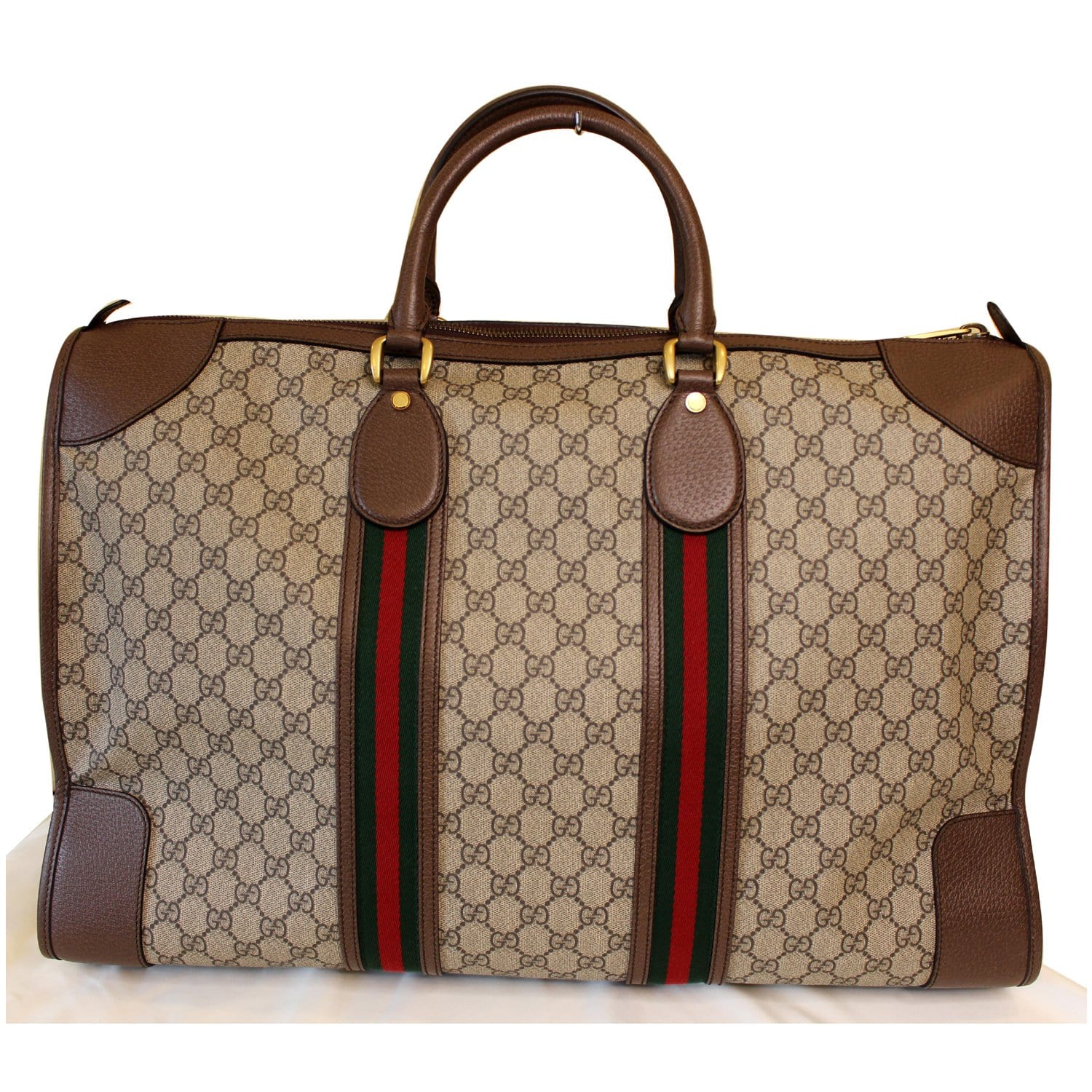 GUCCI Ophidia GG Large Carry-On Supreme Canvas Duffle Bag Beige 598152 - 20% OFF