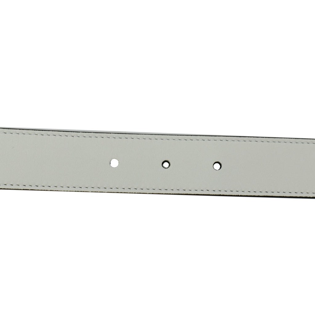 GUCCI  Horsebit Interlocking Leather Belt White 550122 Size 95/38