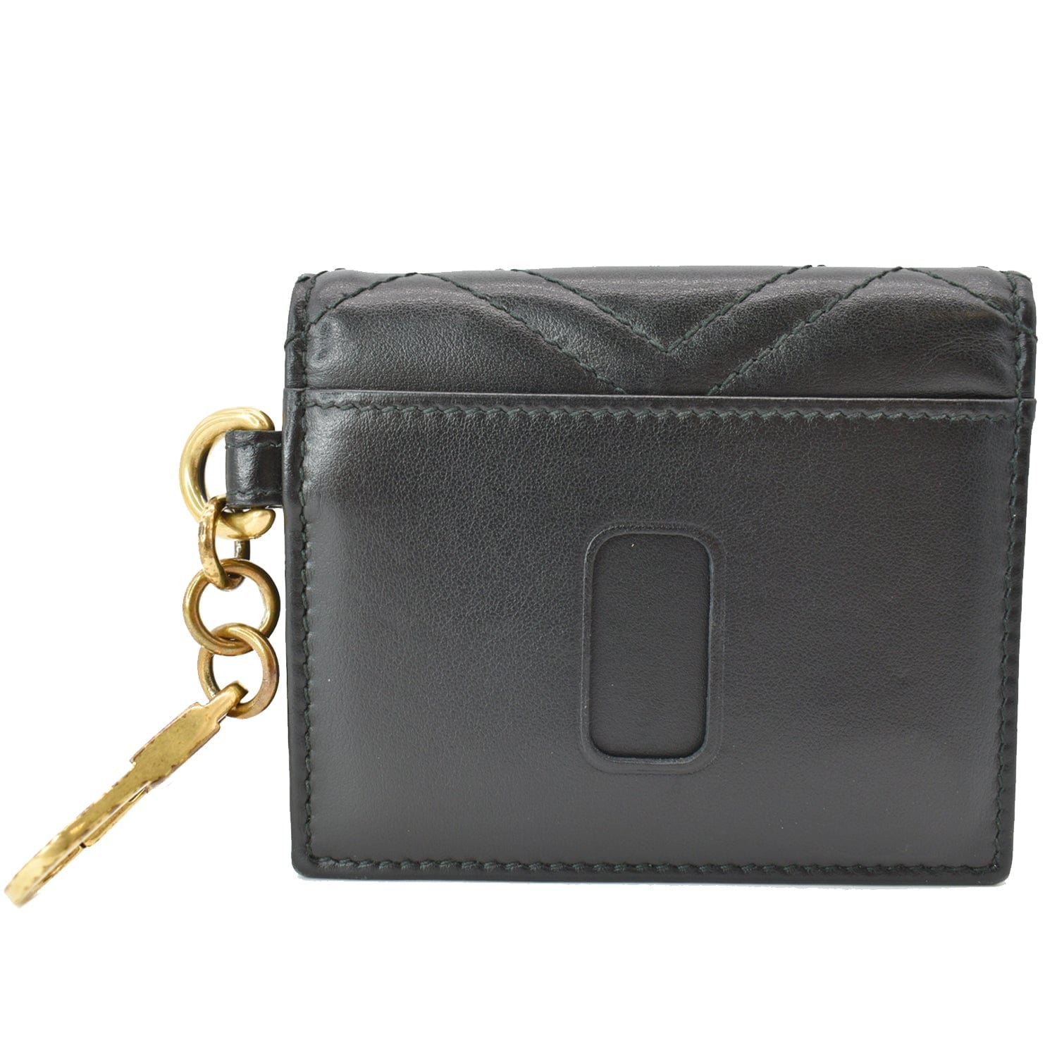 GUCCI Marmont GG Leather  Case Wallet Black 546579