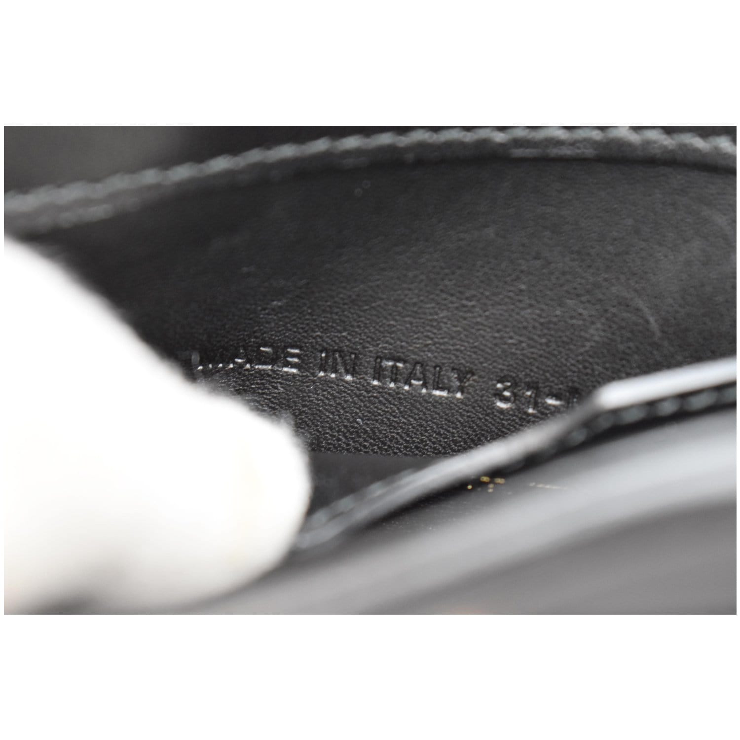 CHRISTIAN DIOR Bee Leather Pouch Clutch Bag Black