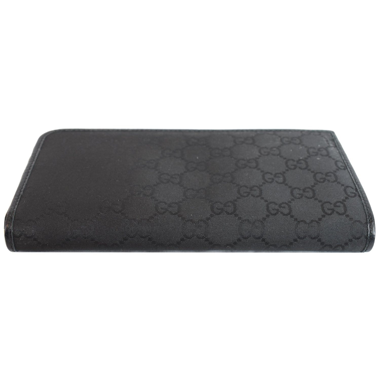 GUCCI GG Canvas Zip Around Wallet Black 332747