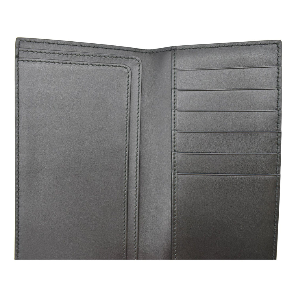 GUCCI Continental Long GG Guccissima Leather Wallet Black 224183