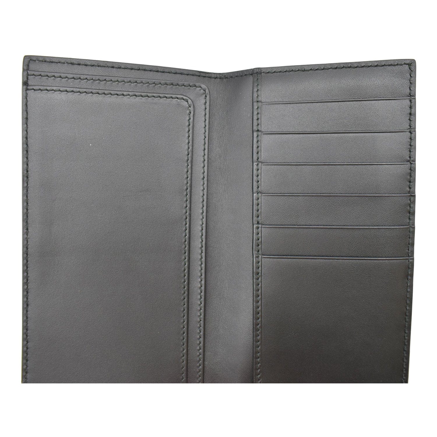 GUCCI Continental Long GG Guccissima Leather Wallet Black 224183