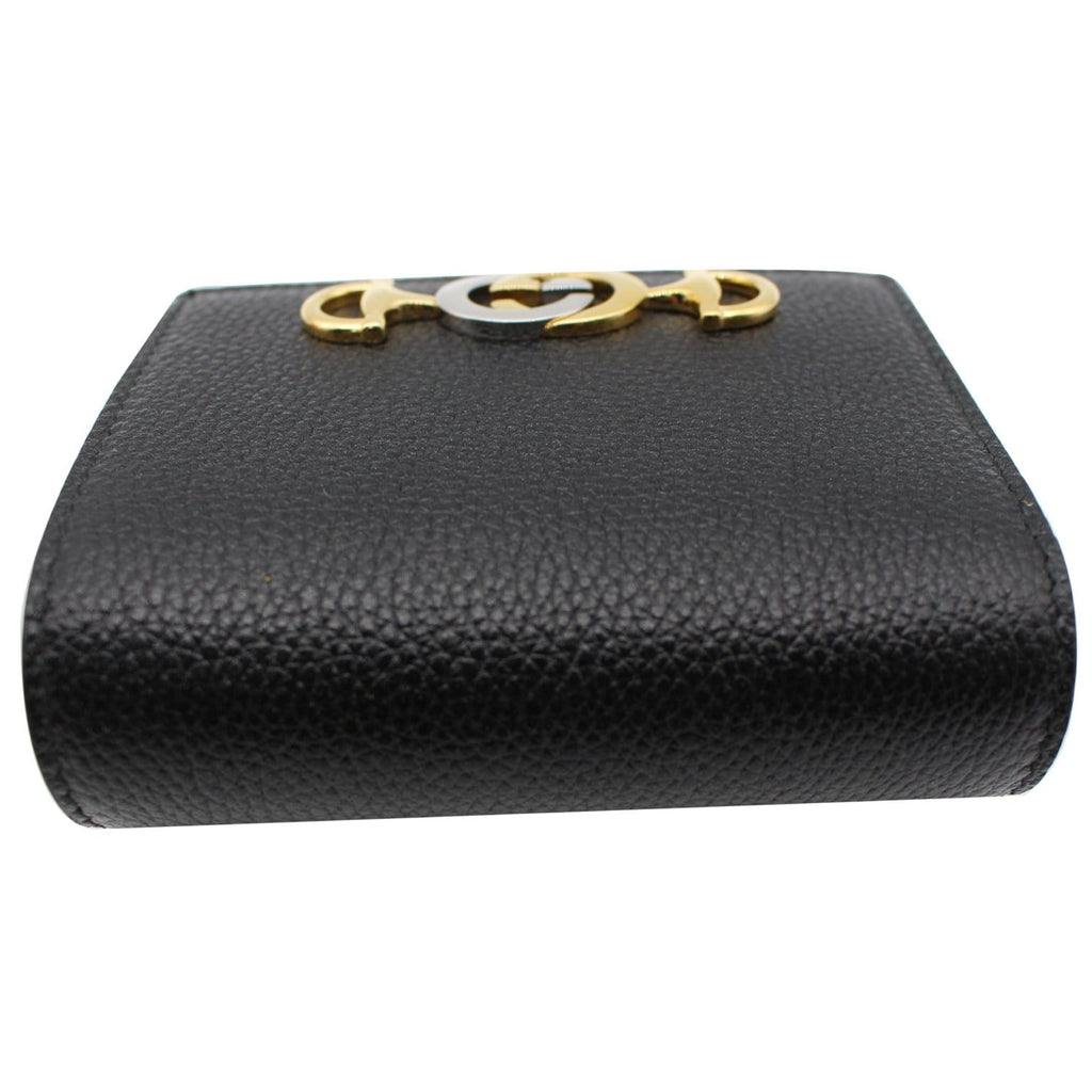 GUCCI Zumi Mini Grainy Leather Chain Wallet Black 570660 - 10% OFF