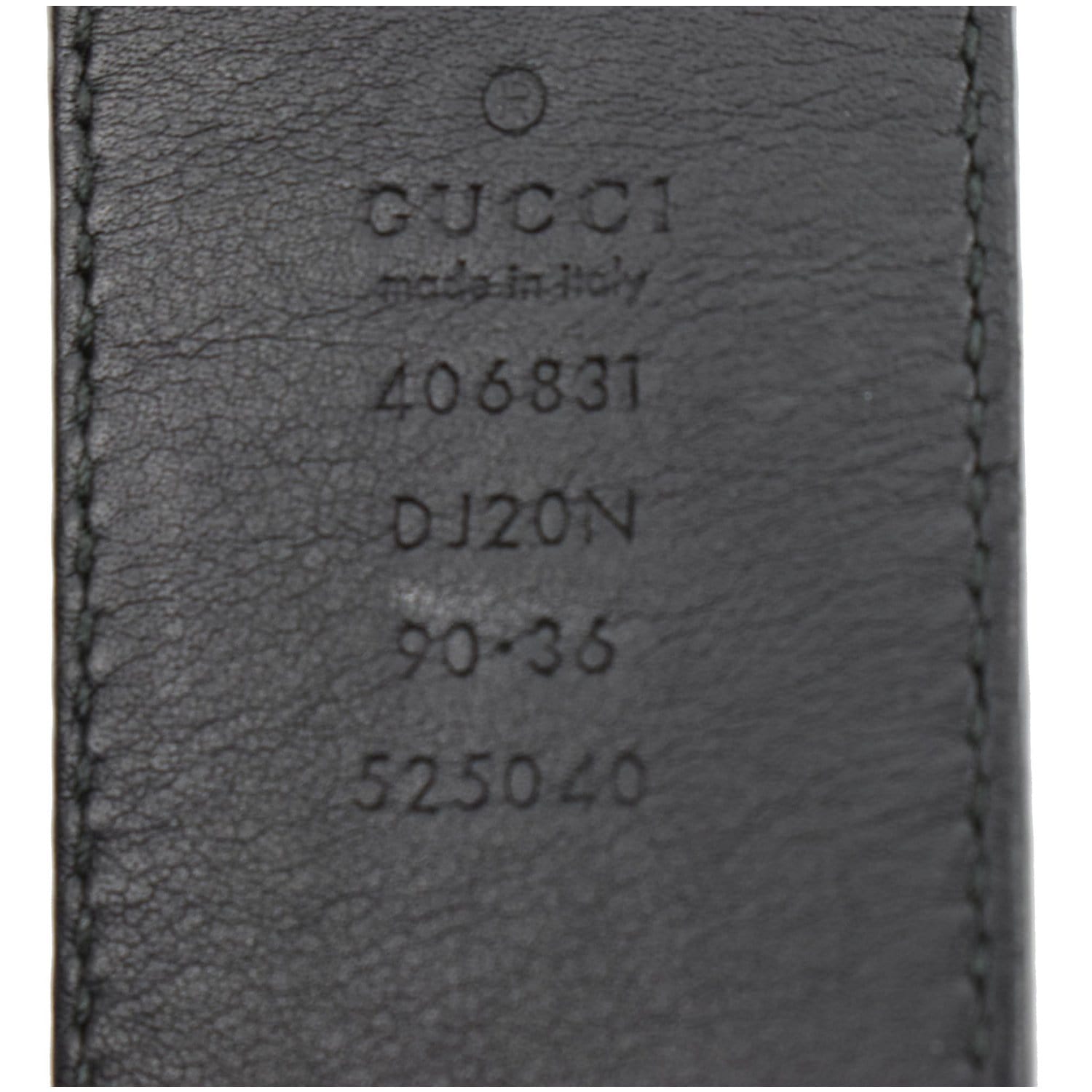 GUCCI Double G Buckle Leather Belt Black 406831 Size 90.36