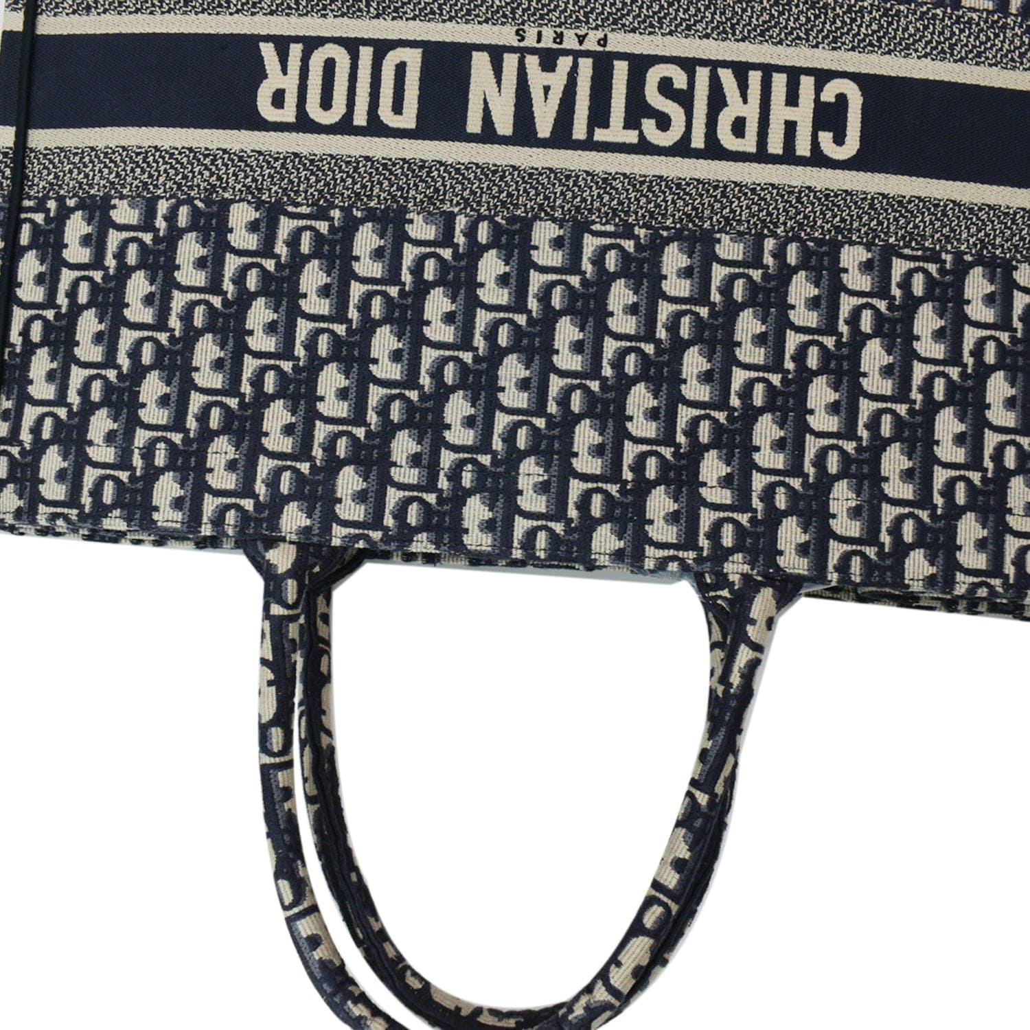 CHRISTIAN DIOR Large Book Oblique Embroidered Canvas Tote Bag