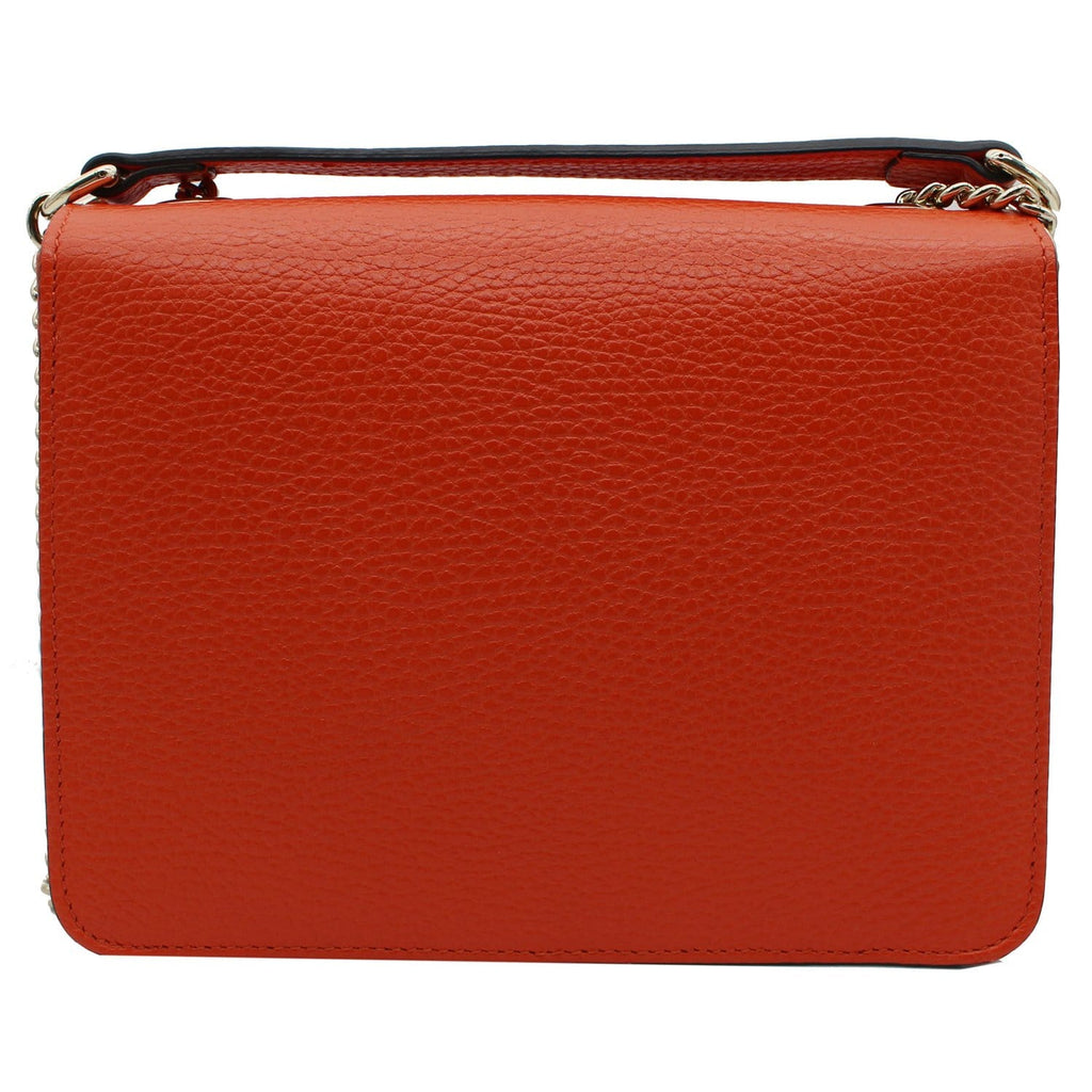 GUCCI Interlocking GG Leather Crossbody Bag Orange