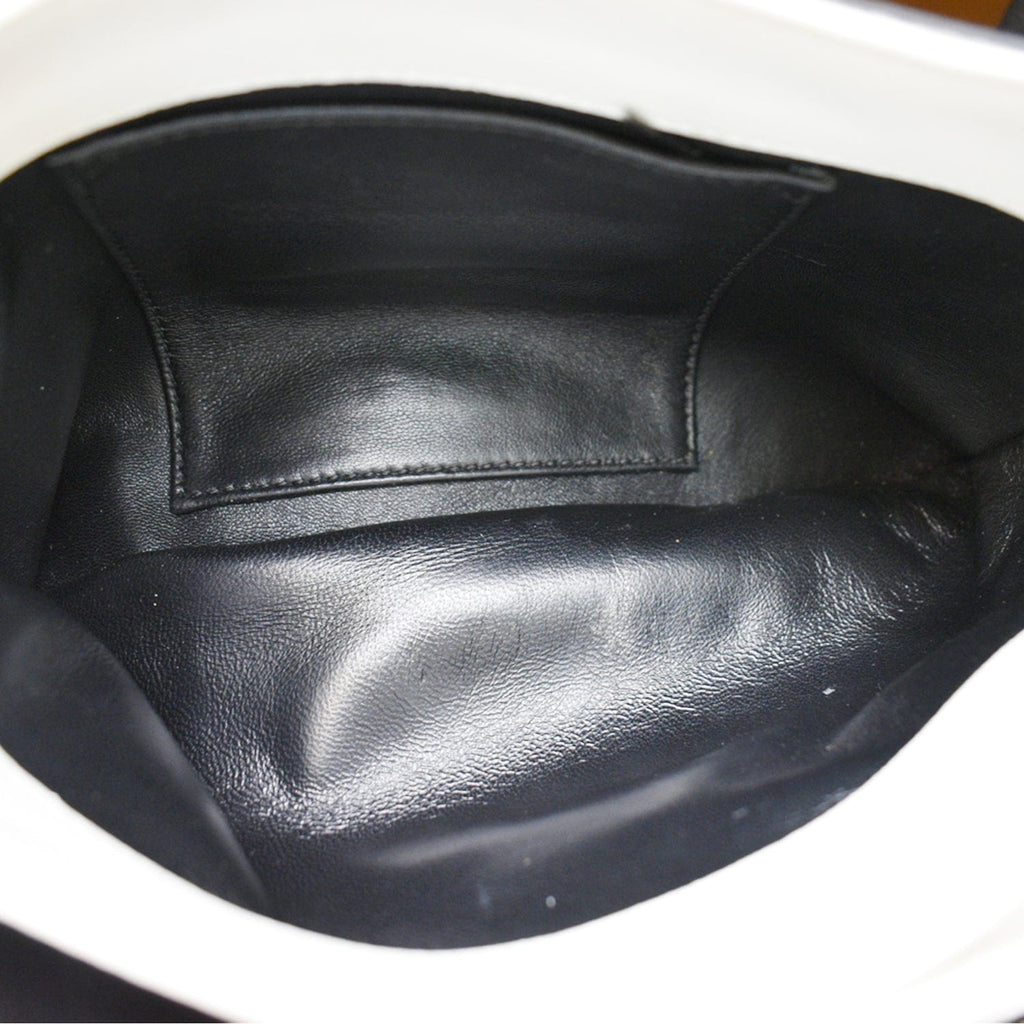 CHRISTIAN DIOR Diorling Medium Leather Shoulder Bag White/Black