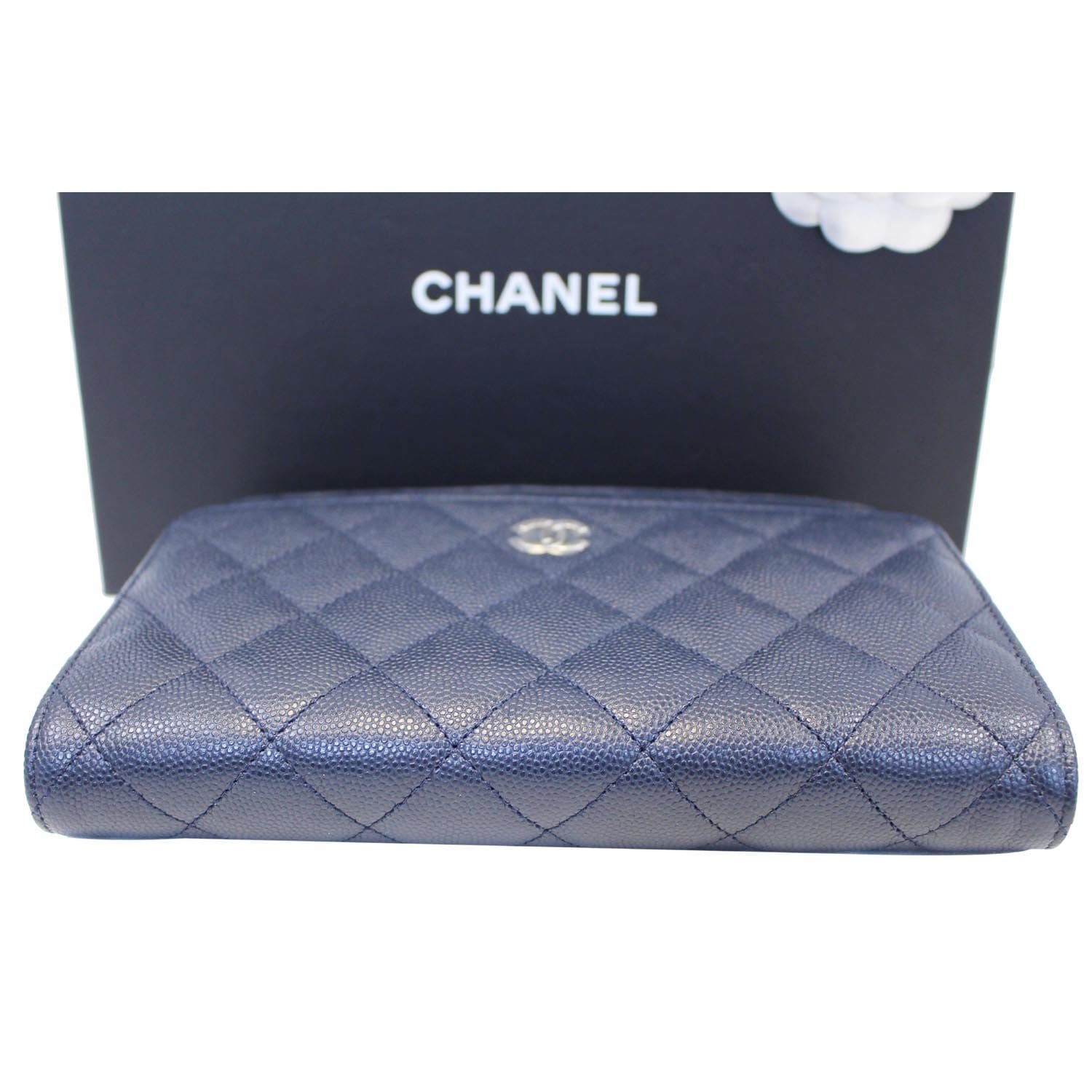 CHANEL Wallet On Chain WOC Clutch Crossbody Bag Navy