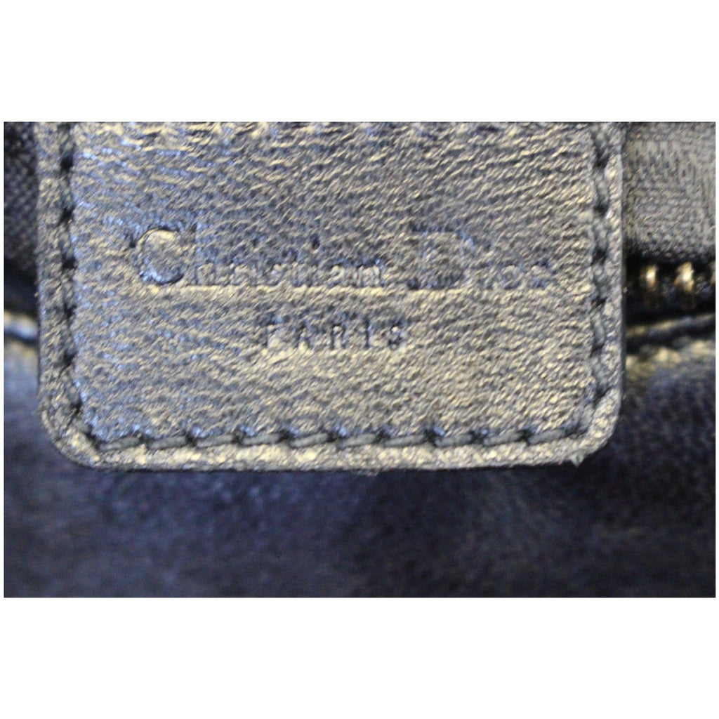 CHRISTIAN DIOR Lace Up Admit It Leather Hobo Bag Black