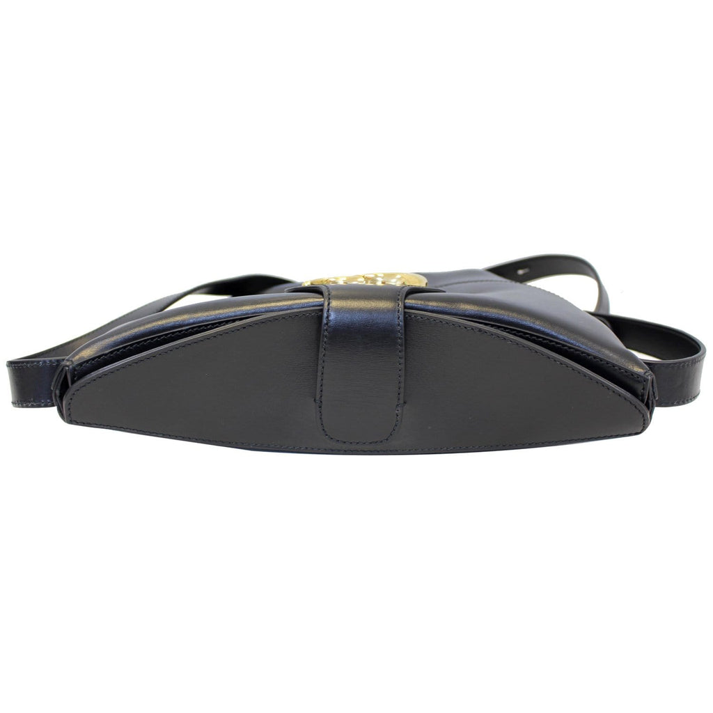 GUCCI Arli Medium Calfskin Leather Shoulder Bag 568857 Black
