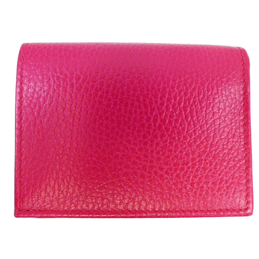 GUCCI Butterfly Leather  Case Wallet Pink 499361