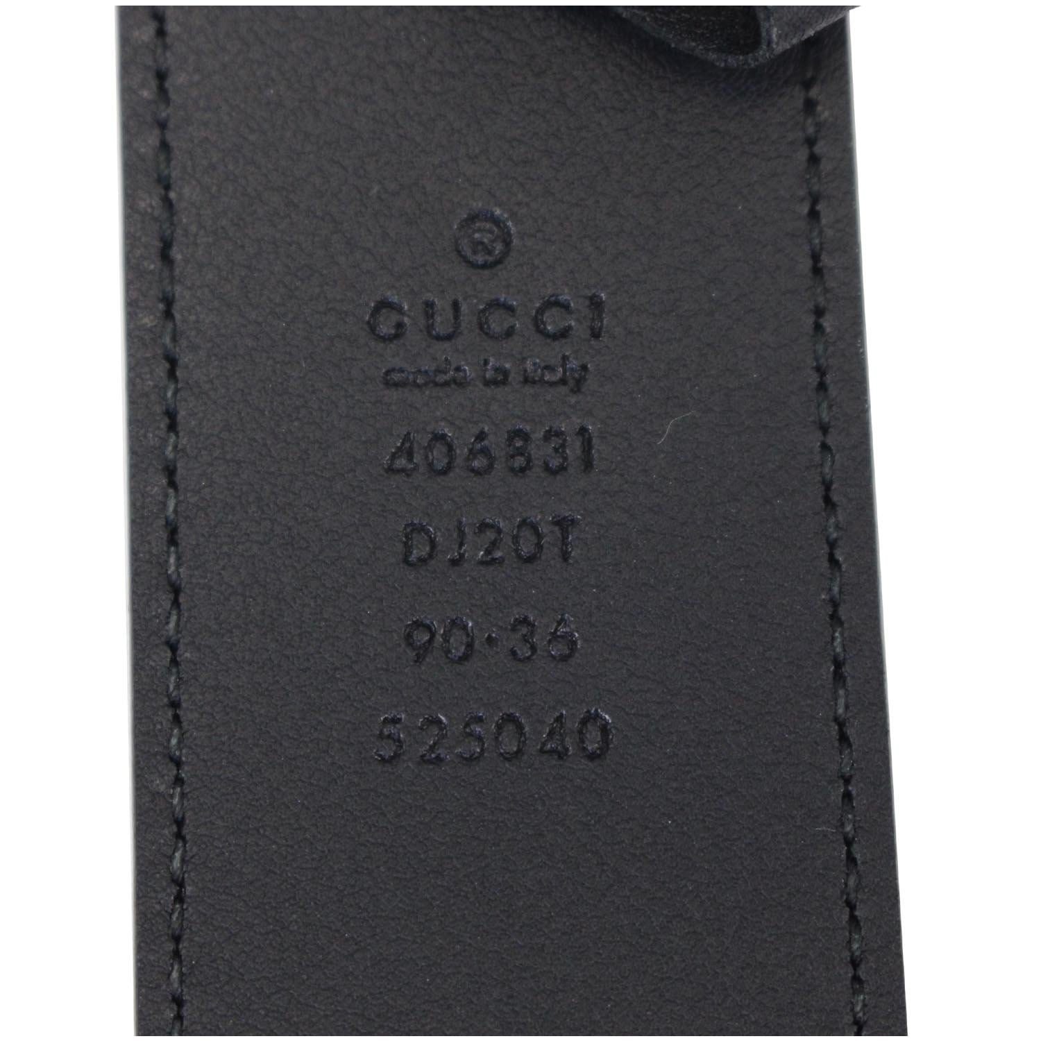 GUCCI Double G Buckle Leather Belt Black Size 41