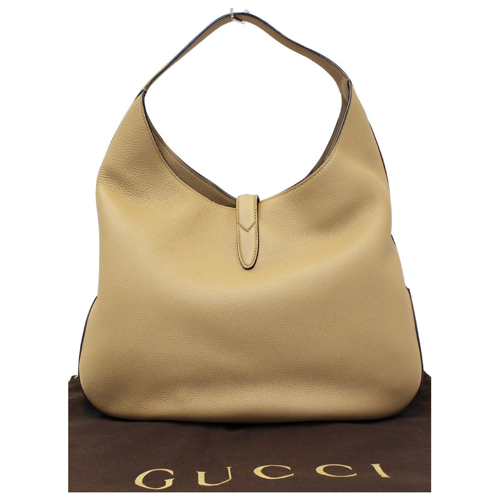 GUCCI Jackie Soft Leather Hobo Bag 362968 Beige - Last call