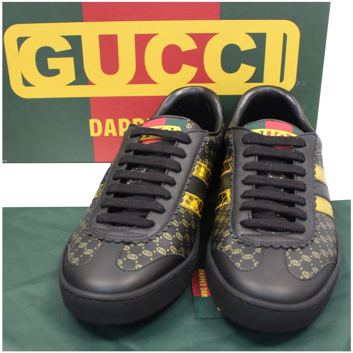 GUCCI Dapper Dan G74 Sneakers Black 536877 US 6