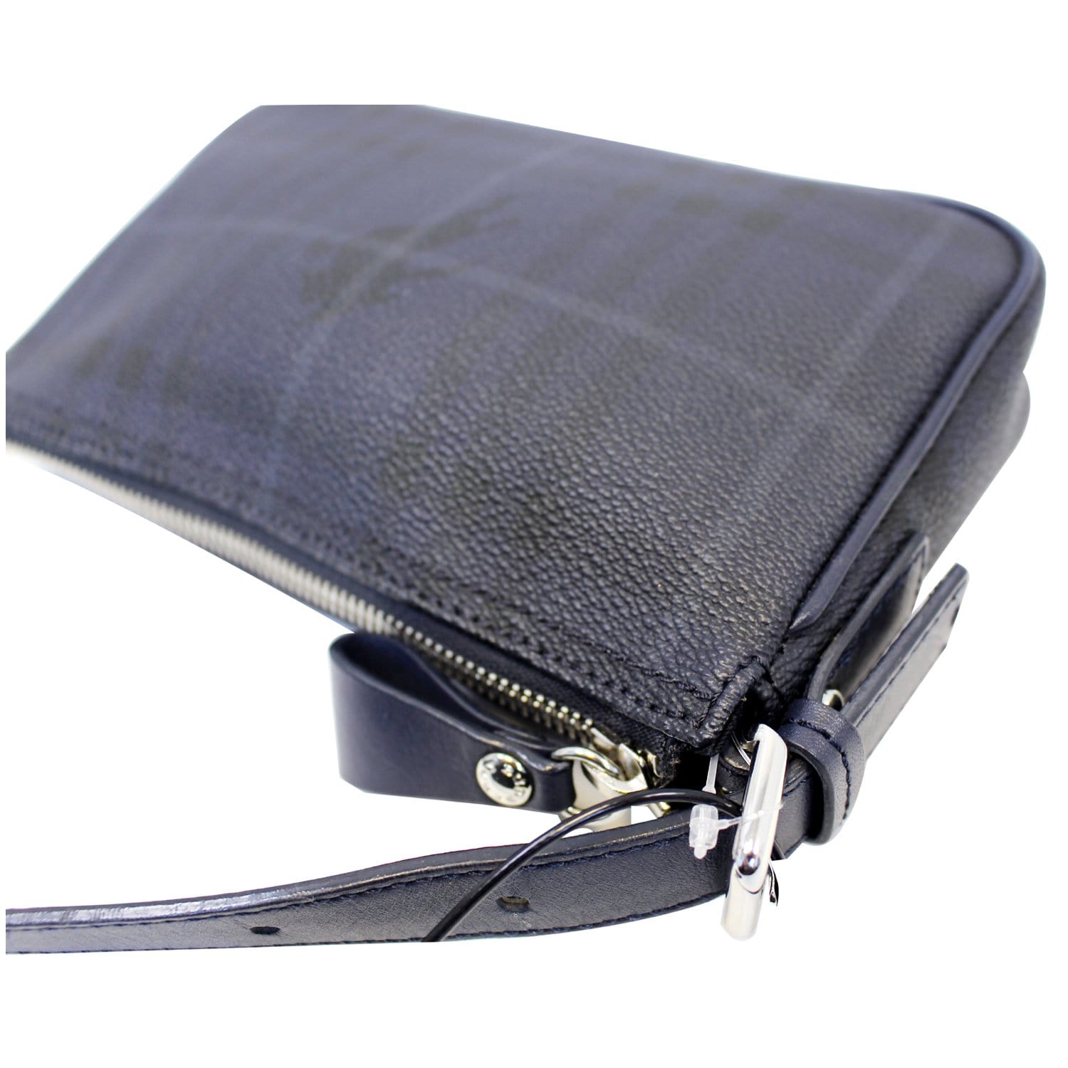 BURBERRY Coated Pochette Blue Canvas Clutch