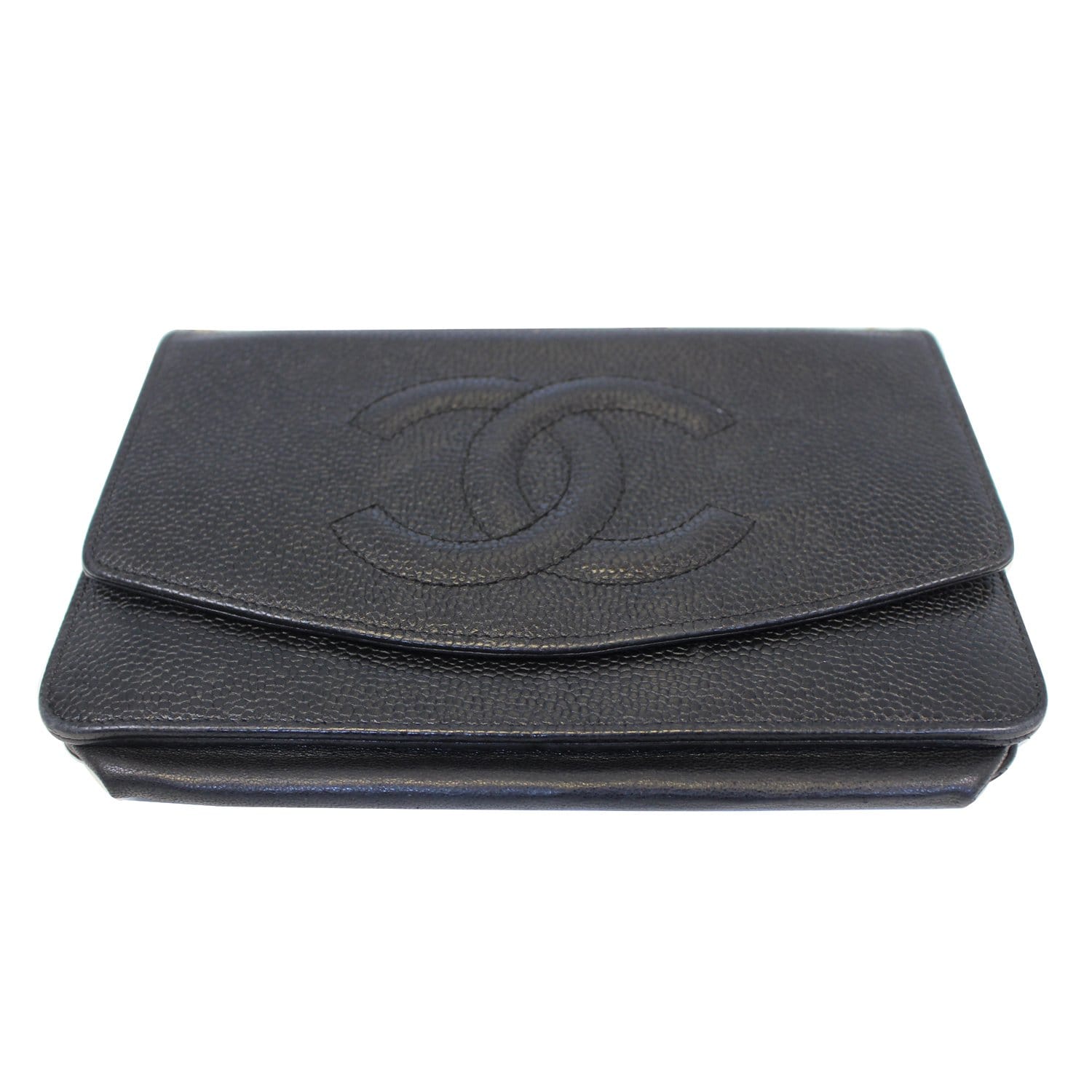 CHANEL Timeless WOC Caviar Leather Clutch Crossbody Bag Black