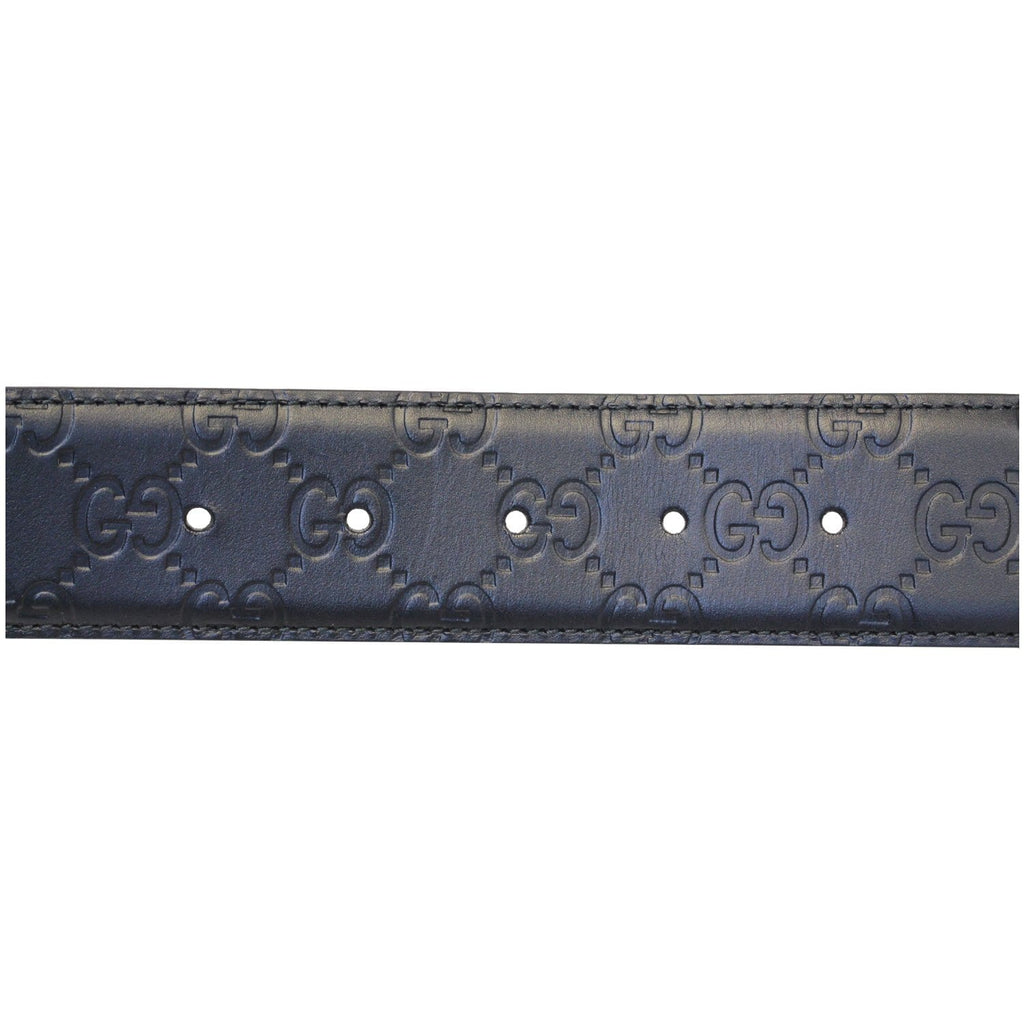 GUCCI Interlocking G Signature Leather Belt 411924