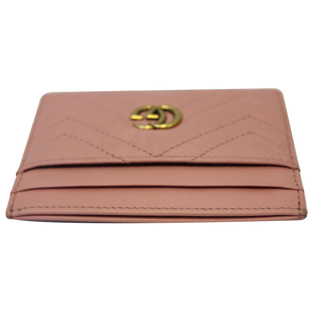 GUCCI GG Marmont Leather  Case Taupe Pink 443127