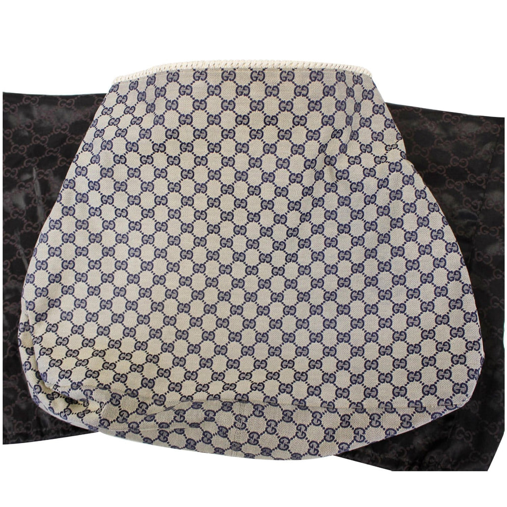 GUCCI Horsebit GG Canvas Large Hobo Bag Blue/White 114900